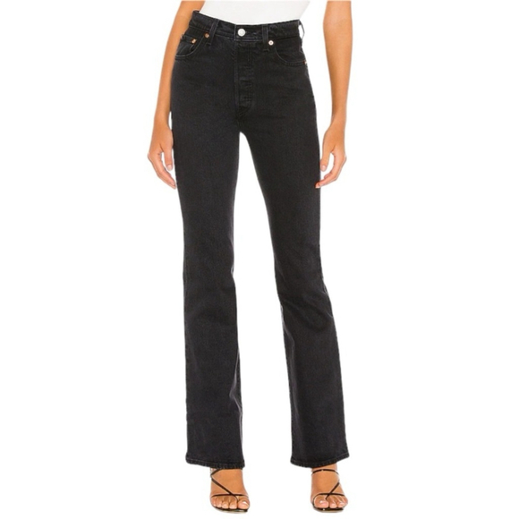 Levi's Denim - Levi’s Ribcage Bootcut Jeans High Rise Black Lake